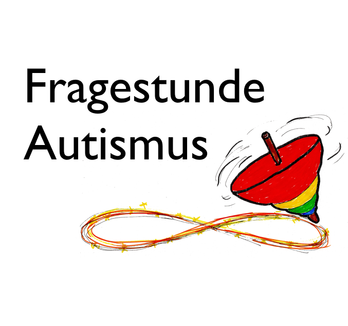 Fragestunde Autismus, Logo: bunter Kreisel